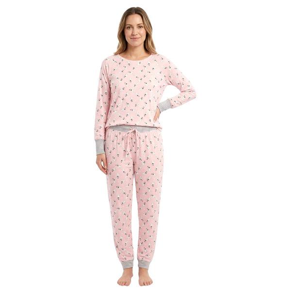 Juniors Pillow Talk Long Sleeve Dog Joggers Pajama Set alternate view