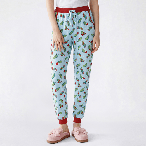 Juniors Pillow Talk Christmas Pickles Pajama Bottoms