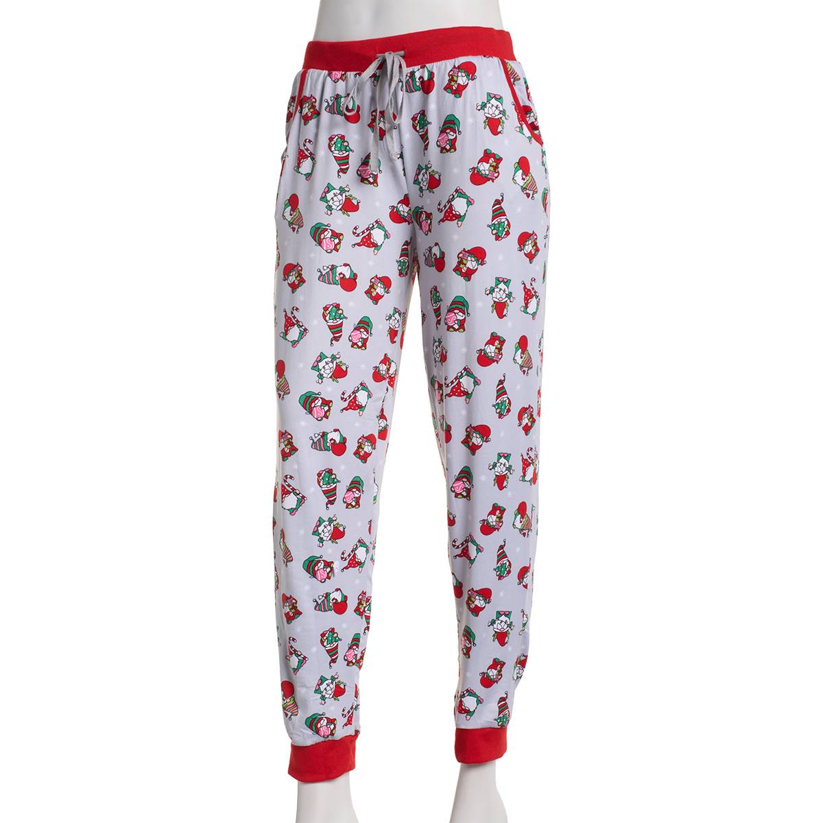 Juniors Pillow Talk Holiday Gnome Jogger Pajama Pants