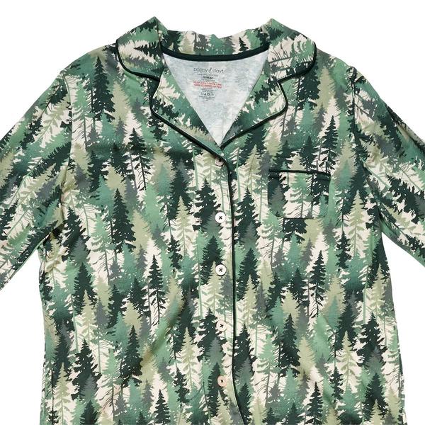 Womens Poppy & Clay Long Sleeve Forest Pajama Set alternate view