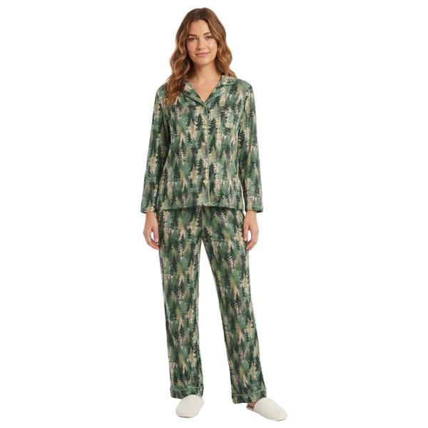 Womens Poppy & Clay Long Sleeve Forest Pajama Set