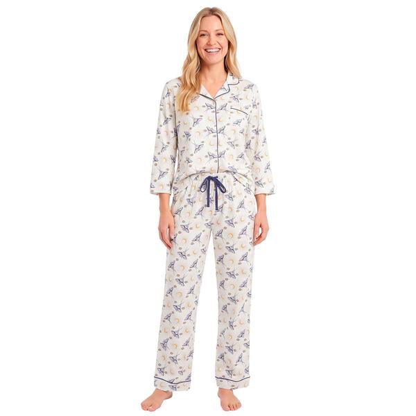 Womens Poppy & Clay Long Sleeve Celestial Butterfly Pajama Set alternate view
