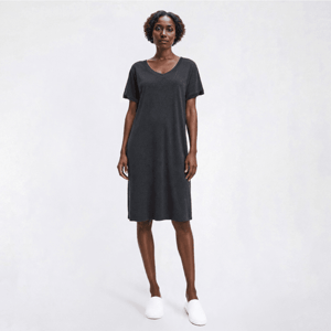 Womens Poppy & Clay Short Sleeve Scallop Trim Nightgown