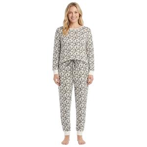 Womens Poppy & Clay Long Sleeve Floral Pointelle Pajama Set