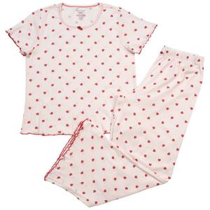 Womens Poppy & Clay Short Sleeve Strawberry Pajama Set alternate view