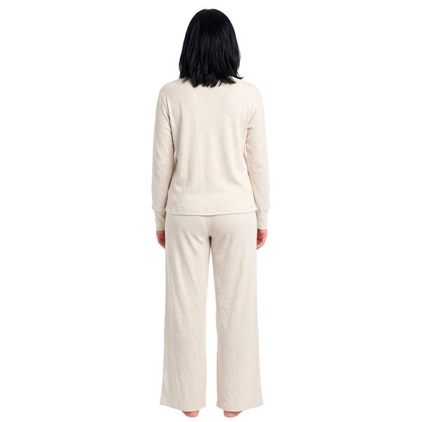 Womens Poppy & Clay Long Sleeve Drop Needle Henley Pajama Set alternate view