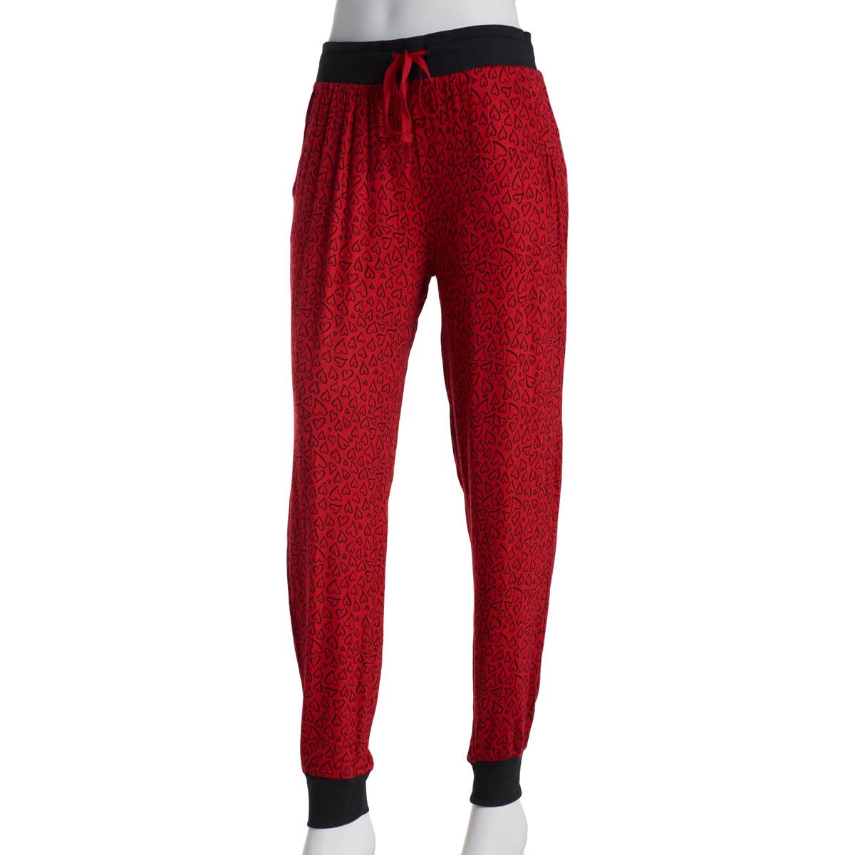 Womens Rene Rofe Hearts Jogger Pajama Pants