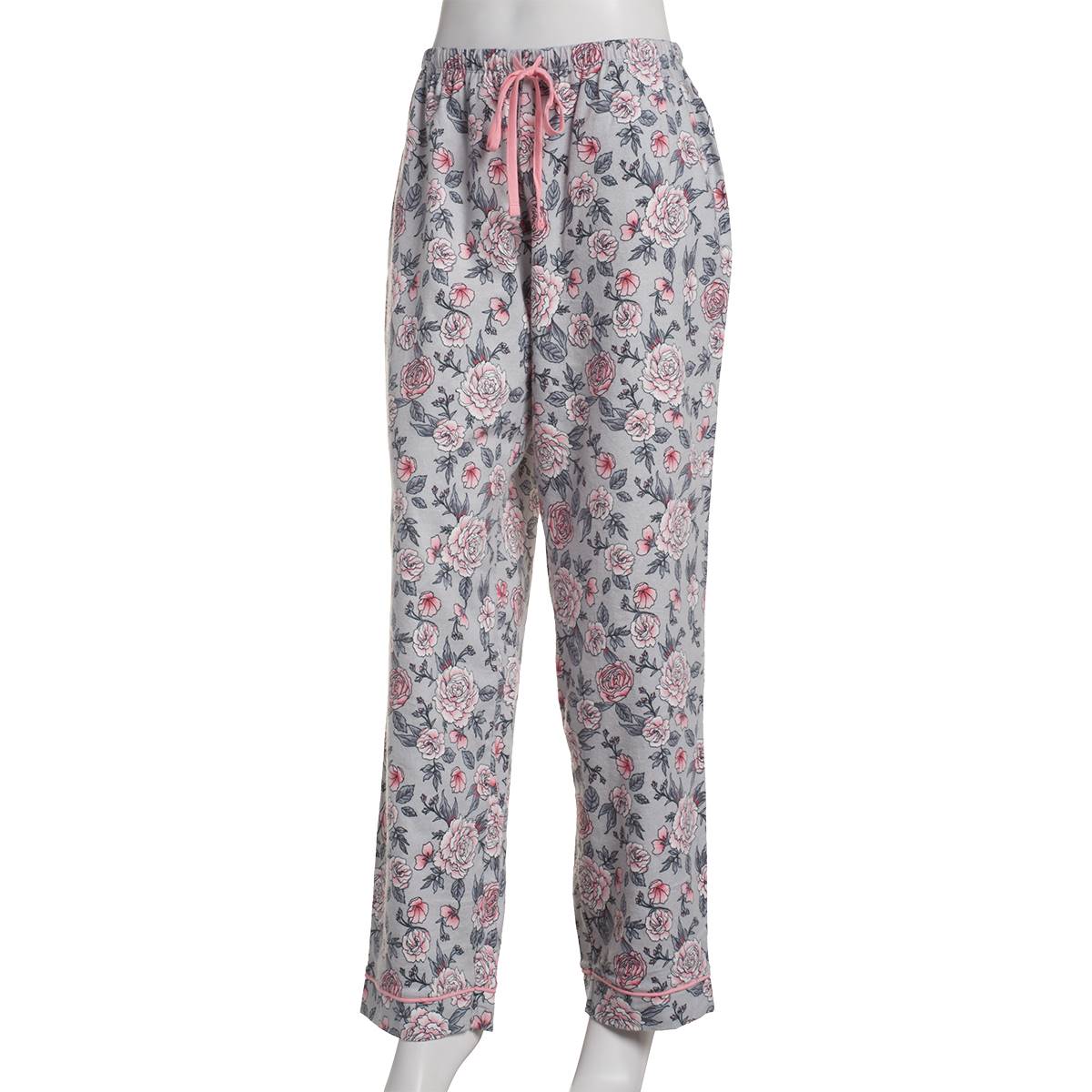 Womens Sun Moon & Stars Floral Flannel Pajama Pants