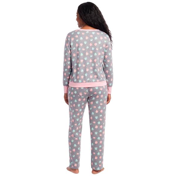 Juniors Plus Pillow Talk Coffee Mugs Long Leg Pajama Set alternate view