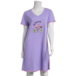 Womens Rene Rofe(R) Be Flamazing Embroidered Nightshirt alternate view