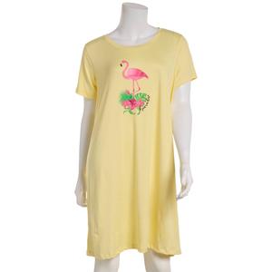 Womens Rene Rofe(R) Short Sleeve Paradise Flamingo Nightshirt alternate view