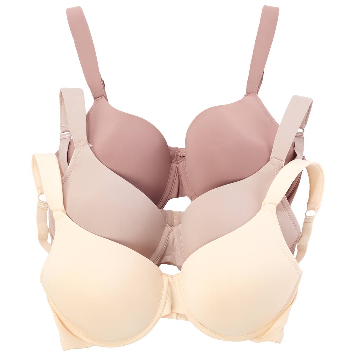 Womens Rene Rofe 3pk. Demi Light Padded Bras B28014XH3-BBM