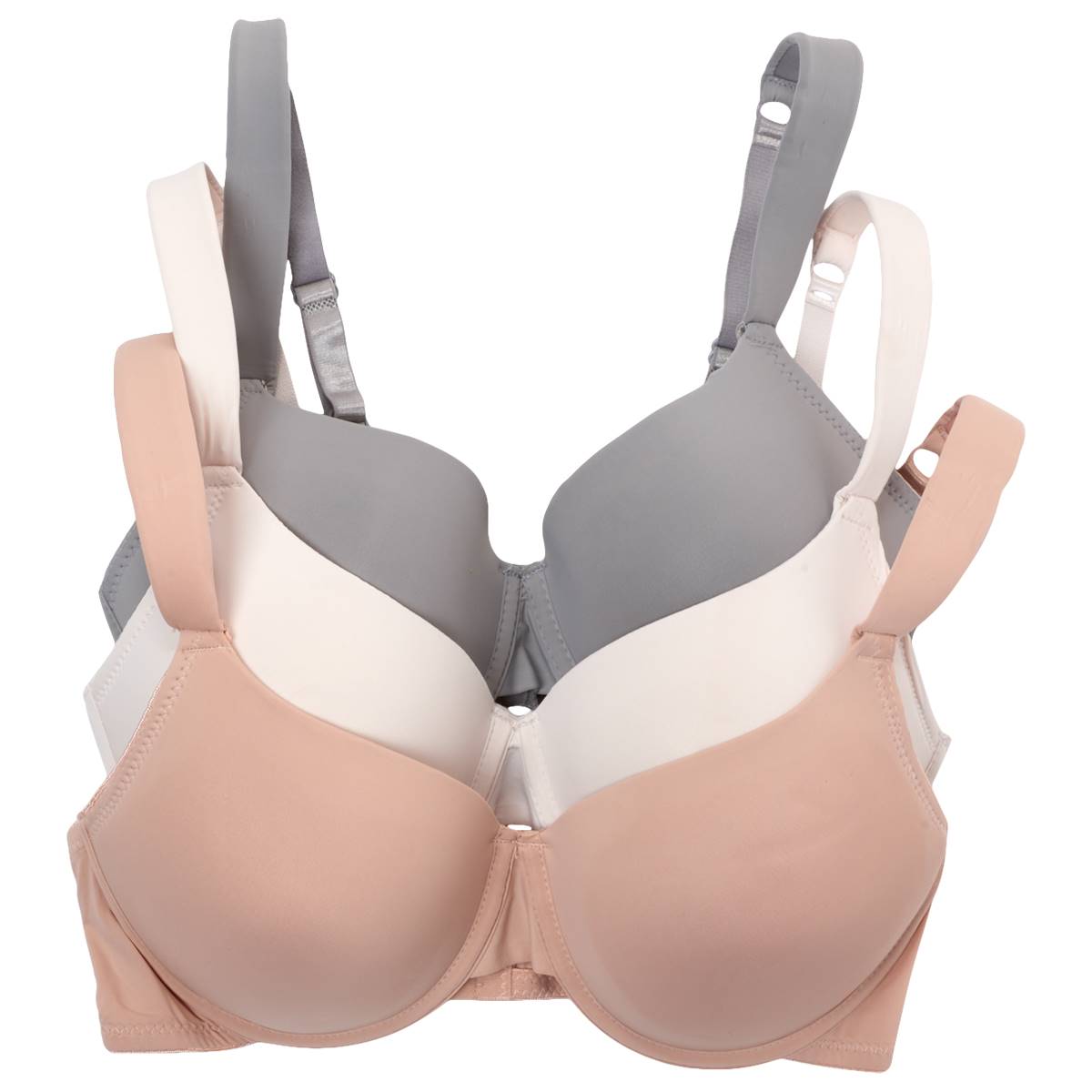 Juniors Rene Rone 3pk. Demi Lightly Padded Bras B28014XH3-PNG