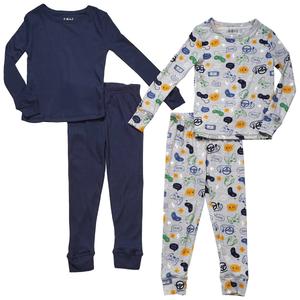 Boys (4-10) Only Boys(R) Just Chill Yummy 4pc. Pj Set - Grey/Navy alternate view