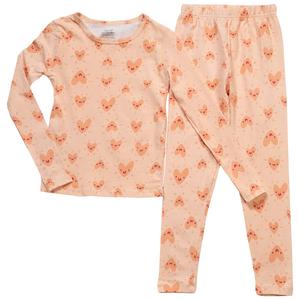 Girls Rene Rofe(R) 2pc. Heart Faces Snug Fit Pajamas