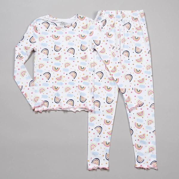 Girls Rene Rofe(R) 2pc. Rainbow/Stars Snug Fit Pajama Set alternate view