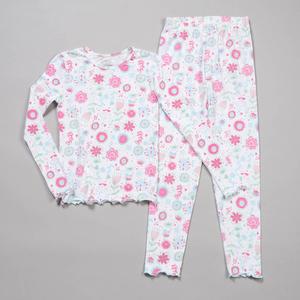 Girls (7-16) Rene Rofe(R) 2pc. Glitter Floral Snug Fit Pajamas Set