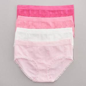 Girls (7-16) Rene Rofe(R) Hera 4pk. Pink Seamless Underwear w/ Lace alternate view