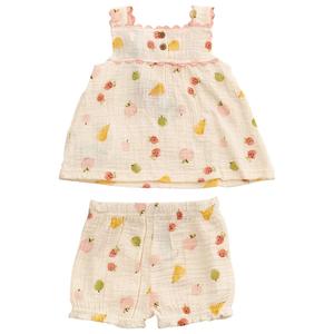 Baby Girl (NB-9M) Adley & Hudson(R) Fruit Top & Shorts Set alternate view