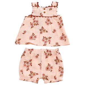 Baby Girl (NB-9M) Adley & Hudson(R) Floral Top & Shorts Set alternate view