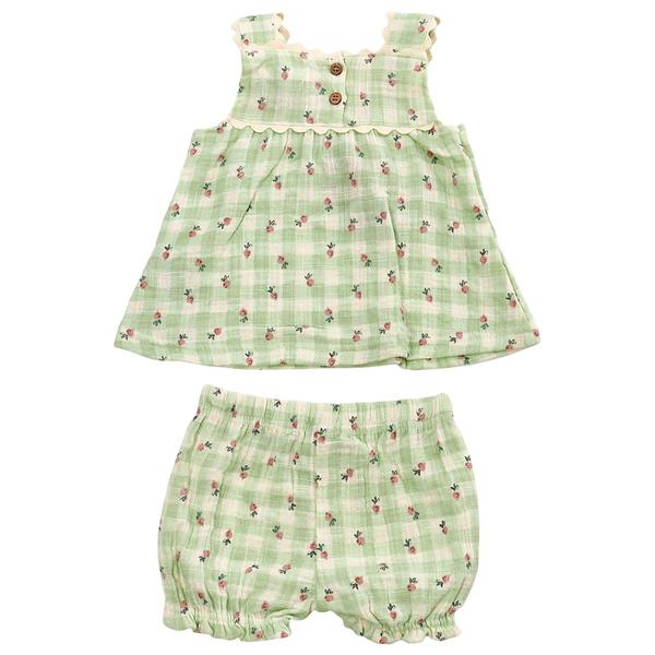 Baby Girl (NB-9M) Adley & Hudson(R) Veggie Top & Shorts Set alternate view