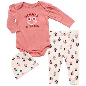 Baby Girl (NB-9M) bon bebe(R) 3pc. Mommy Flower Bodysuit Set