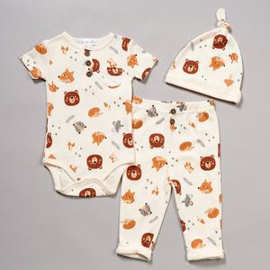 Baby Boy (NB-9M) Emily & Oliver(R) 3pc. Forest Bodysuit & Pants Set