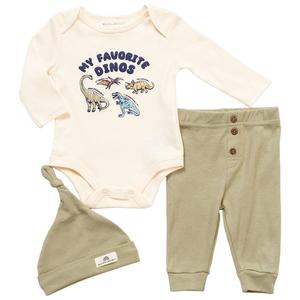 Baby Boy (NB-9M) Willow & Whimsy(R) 3pc. Favorite Dinos Set