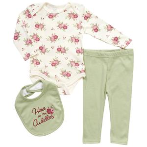 Baby Girl (NB-9M) baby views(R) Cuddles Floral Bodysuit & Pants Set