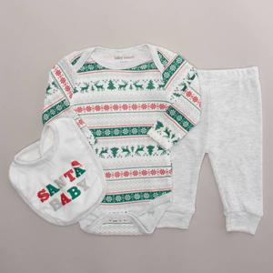 Baby Unisex (NB-9M) baby views Santa Baby 3pc. Bodysuit Set