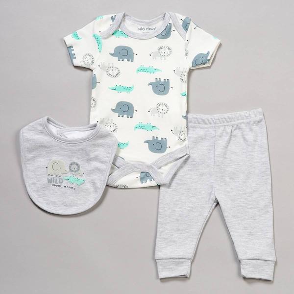 Baby Boy (NB-9M) baby views(R) 3pc. Safari Wild Bodysuit/Pants Set