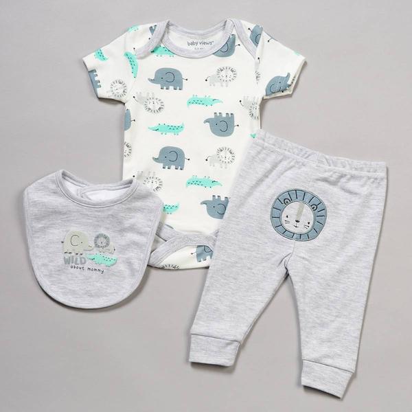 Baby Boy (NB-9M) baby views(R) 3pc. Safari Wild Bodysuit/Pants Set alternate view