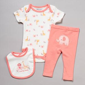 Baby Girl (NB-9M) baby views(R) 3pc. Family Bodysuit Set alternate view