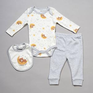 Baby Boy (NB-9M) baby views(R) 3pc. Bear/Heaven Bodysuit Set W/Bib