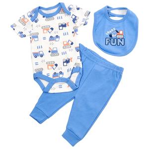 Baby Boy (NB-9M) baby views(R) 3pc. Truck Turn Me Around Set
