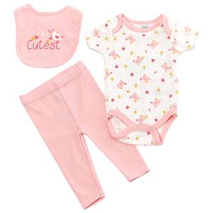 Baby Girl (NB-9M) baby views(R) Pink Bird 3pc. Turn Me Around Set