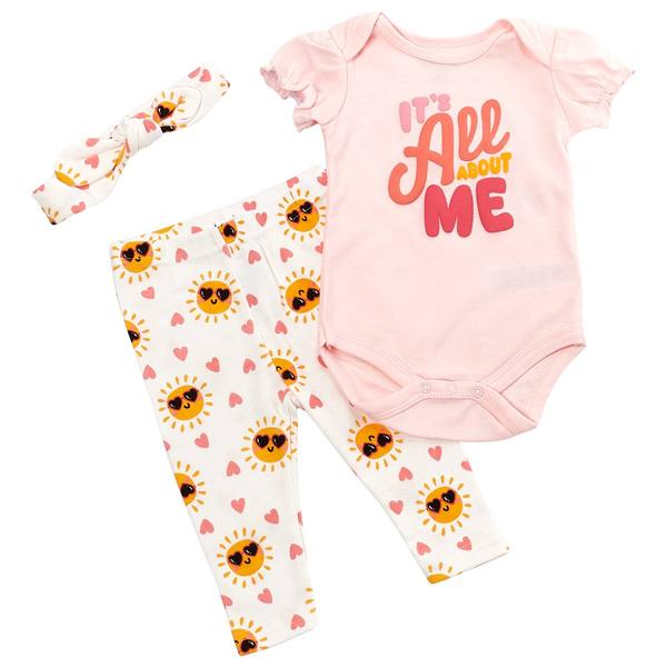 Baby Girl (NB-9M) bon bebe(R) Me Leggings Set w/ Headband