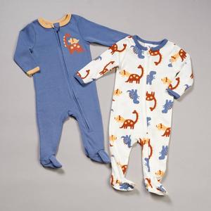 Baby Boy (NB-9M) bon bebe(R) 2pk. Dino Sleep & Plays