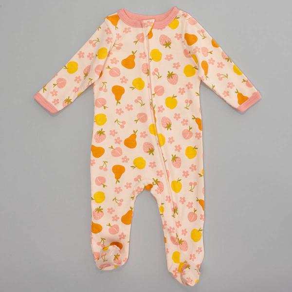 Baby Girl (NB-9M) baby views(R) Fruit Zip Pajamas alternate view