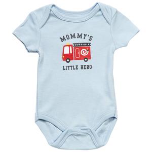 Baby Boy (NB-9M) baby views(R) Mom's Lil Hero Firetruck Bodysuit