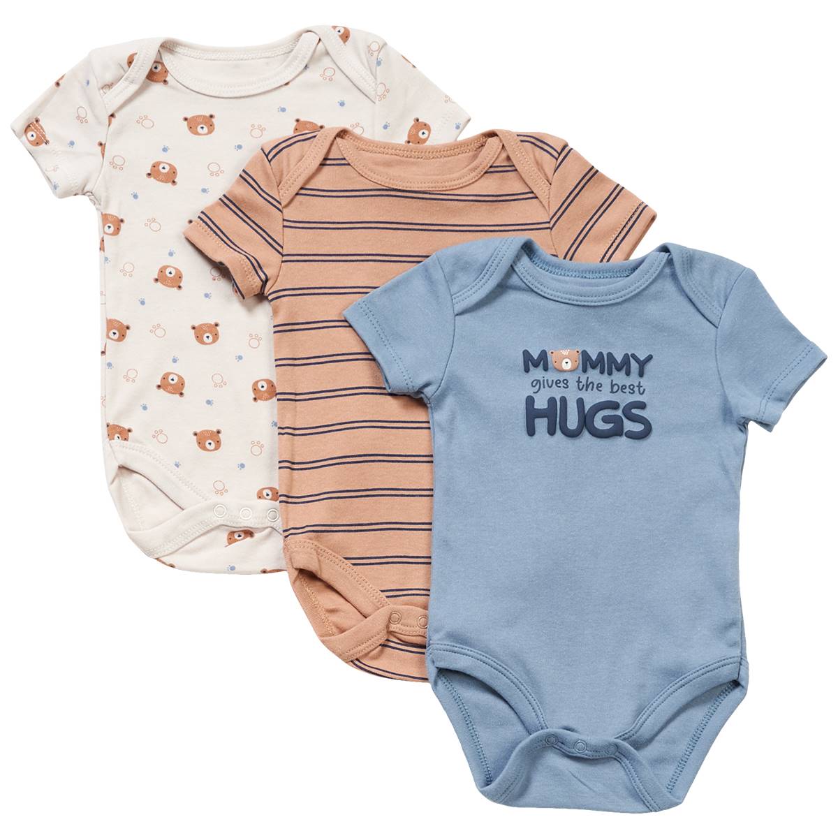 Baby Unisex (NB-9M) Baby Views(R) 3pk. Bear Best Hugs Bodysuits