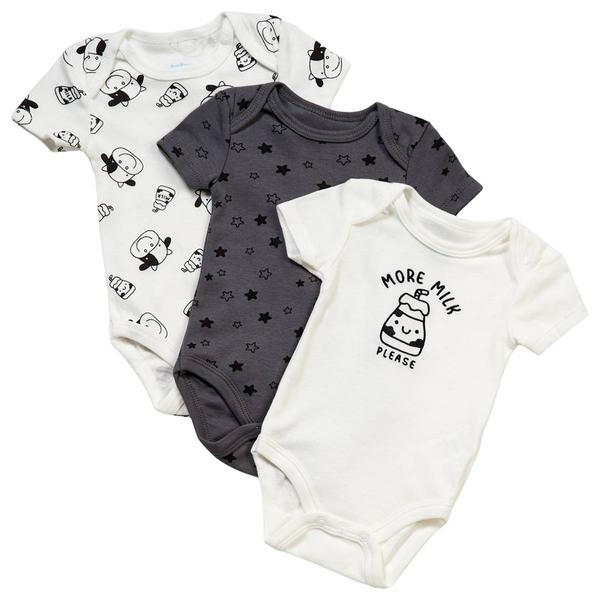 Baby Unisex (NB-9M) baby views(R) 3pk More Milk Please Bodysuit Set