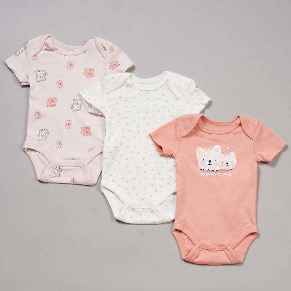 Baby Girl (NB-9M) baby views(R) 3pk. Mommy's Mini Puppy Bodysuits
