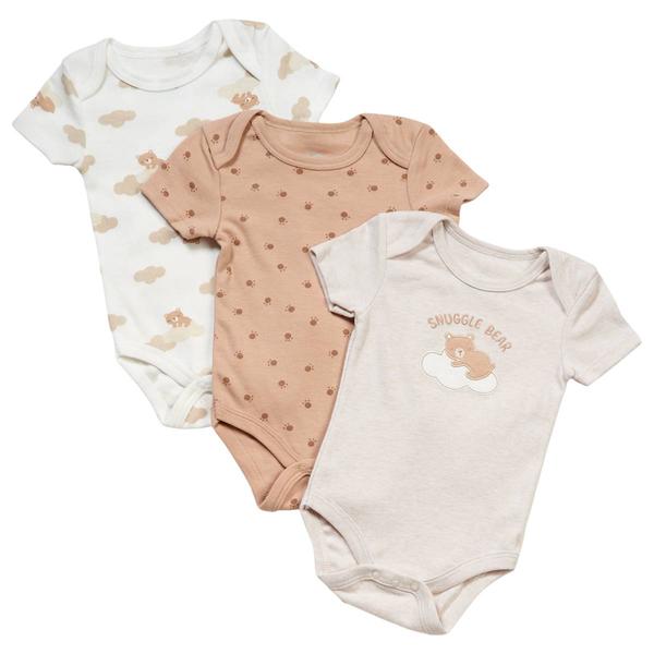 Baby Boy (NB-9M) baby views(R) 3pk. Snuggle Bear Bodysuit Set