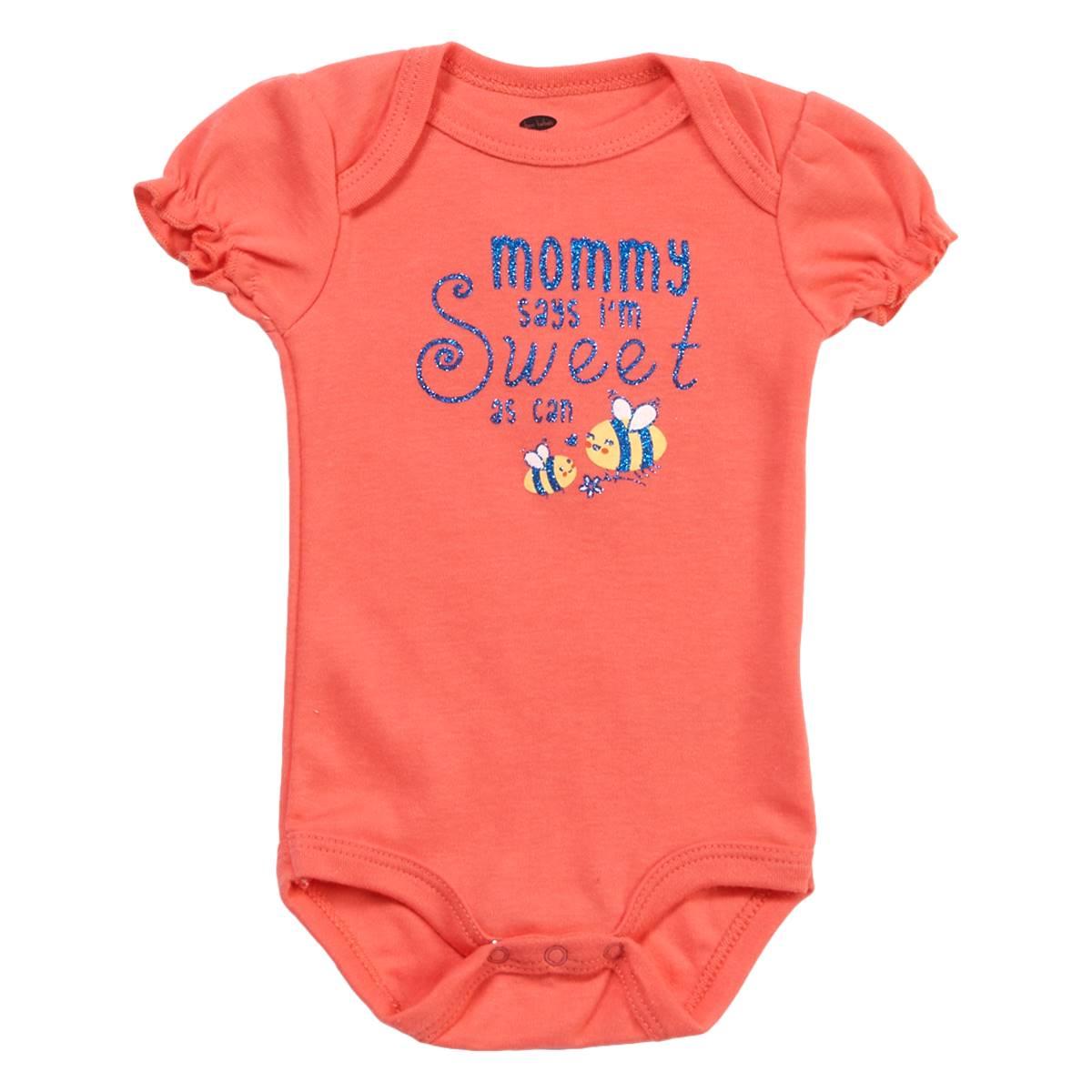 Baby Girl (NB-9M) Wild Child Mom Says Sweet As Bee Bodysuit