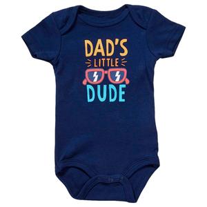 Baby Boy (NB-9M) Wild Child Short Sleeve Dad's Dude Bodysuit