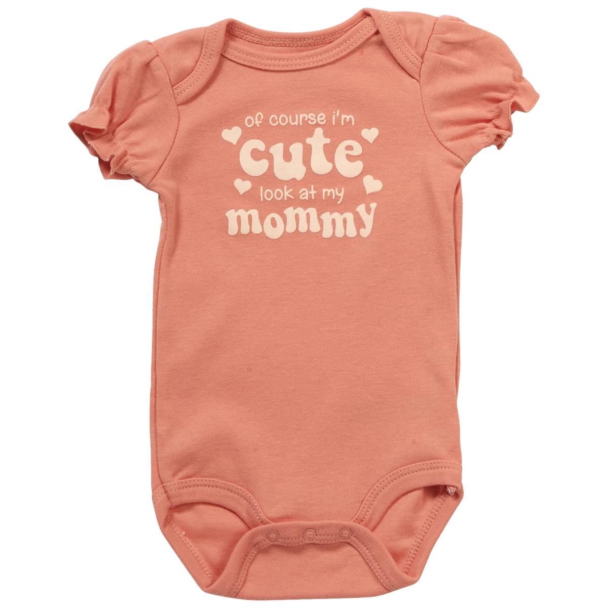 Baby Girl (NB-9M) Wild Child Cute Mommy Short Sleeve Bodysuit