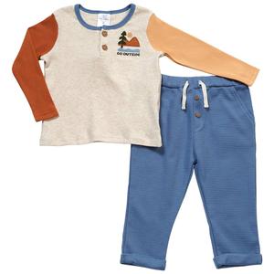 Baby Boy (12-24M) bon bebe(R) 2pc. Go Outside Top & Pants Set