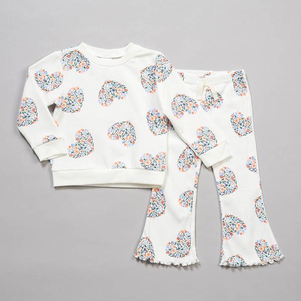 Baby Girl (12-24M) bon bebe(R) 2pc. Floral Heart Top & Leggings Set