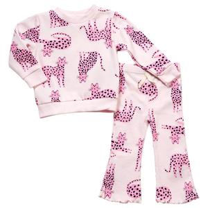 Toddler Girl bon bebe(R) 2pc.Leopard Top & Leggings Set